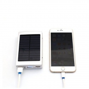 Внешний аккумулятор на солнечной батарее со светодиодным фонарем Solar power bank 20000 mAh - миниатюра-1 (Иркутск)