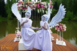 живые статуи ангелы на свадьбу регистрацию